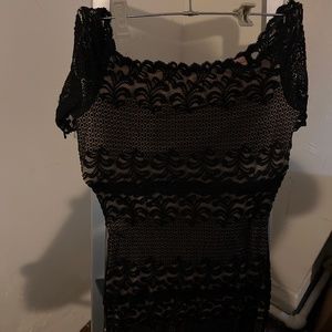 Black lace cocktail dress size 2
